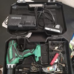 Hitachi Drill With Charger And Case