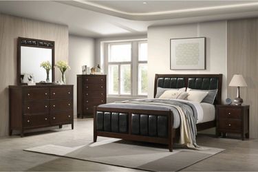 Dark Wood Bedroom Furniture Set (5pcs)