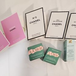 Chanel Perfume Samples with La Mer and Estee Lauder skin care 