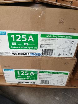 Siemens 125amp Sub Panel 4/8 Nema3. $40