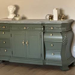 Stunning green sage credenza cabinet cdddenza