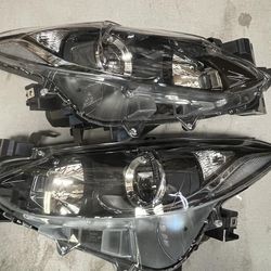 LA Zona Auto Parts 14 15 and 16 Mazda 3 Chrome Headlights Luces Micas Calaveras Projector Proyectores Cromados 
