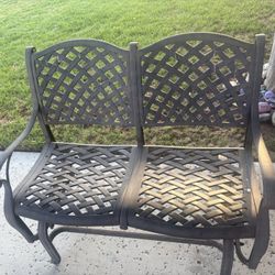 Metal Glider Bench 