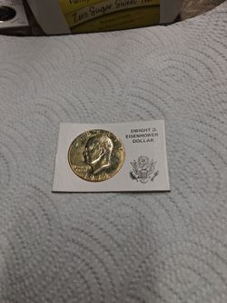 1974 gold plated dollar