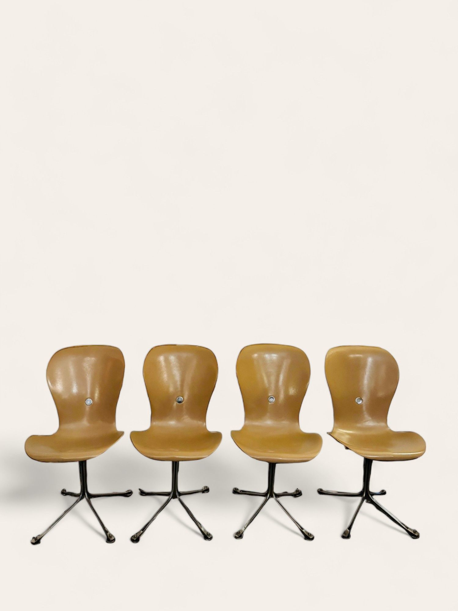 Rare Set of 4 Vintage Mid Century Modern Gideon Kramer ION Chairs