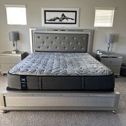 King Size, Luxury, 7 Piece Bedroom Set