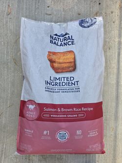 National Balance Dog Food 23lb Bag Salmon & Brown Rice Recipe Best By 2027