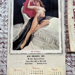 1956-60 The Temptress Nude Pin Up Calendars Unique