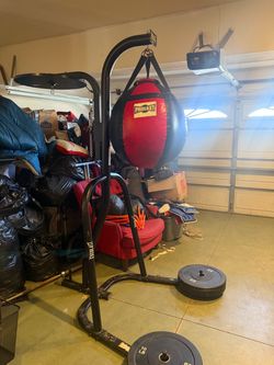 Boxing stand with bag
