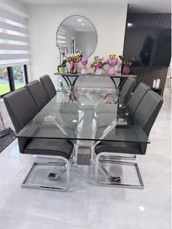 Dining table and chairs