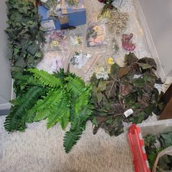 Greenery And Silk Flowers