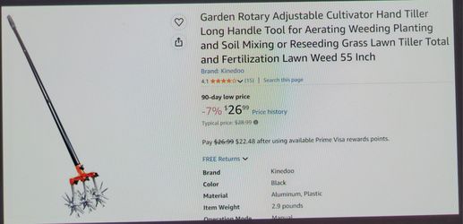 Garden Rotary adjustable cultivator hand tiller