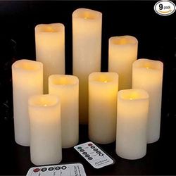 Flameless Candles 9 Pack/ Velas De Batería 9