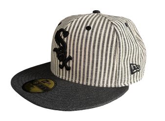 Chicago White Sox Grey Pinstripe NEW ERA 59FIFTY Fitted Cap - Sz. 7 1/2