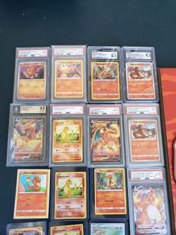 Vmax Charizard $250! Celebration $300! Rainbow $150 $100! Per Graded Charizard $250! Frame Charizard. All for $1500 all Pokémon or trade & Cash welcom