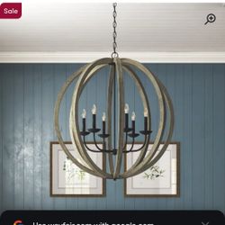 Huron 6-Light Dimmable Globe Chandelier-Brand New In Box
