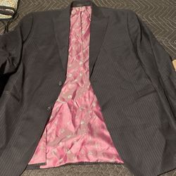 Mens Suit Jacket Size 44L Black