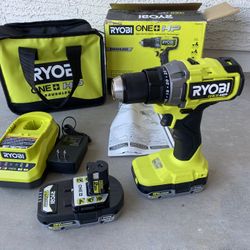 RYOBI ONE+ HP 18V Brushless Cordless 1/2 in. Drill/Driver Kit with (2) 2.0 Ah HIGH PERFORMANCE Batteries, Charger, and Bag