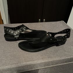 New Black leather studded Vaneli sandals fo women  Very nice design and modern. Easy to put on. Comfortable. Great for any occasion. Size 10