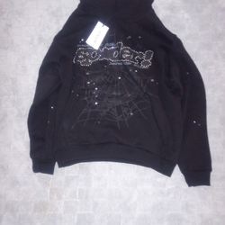 Sp5der VVS Black/Grey Hoodie With Tags