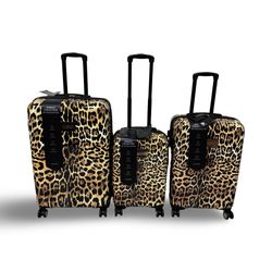 Badgley Mischka Essence 3-pc Hard Spinner Luggage Set