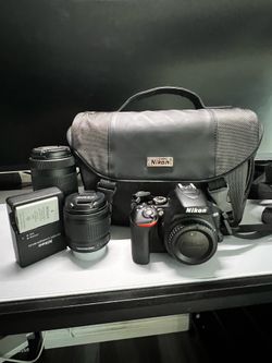 Nikon D3500 DSLR Bundle + 2 Lenses + Nikon Bag