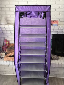 Zip up shoe rack