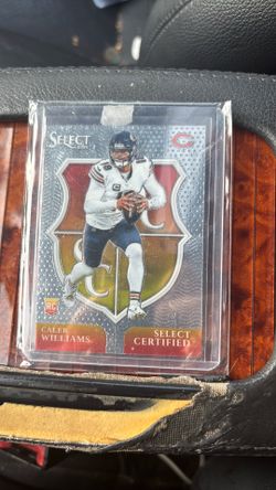 Caleb Williams select certified rookie football card