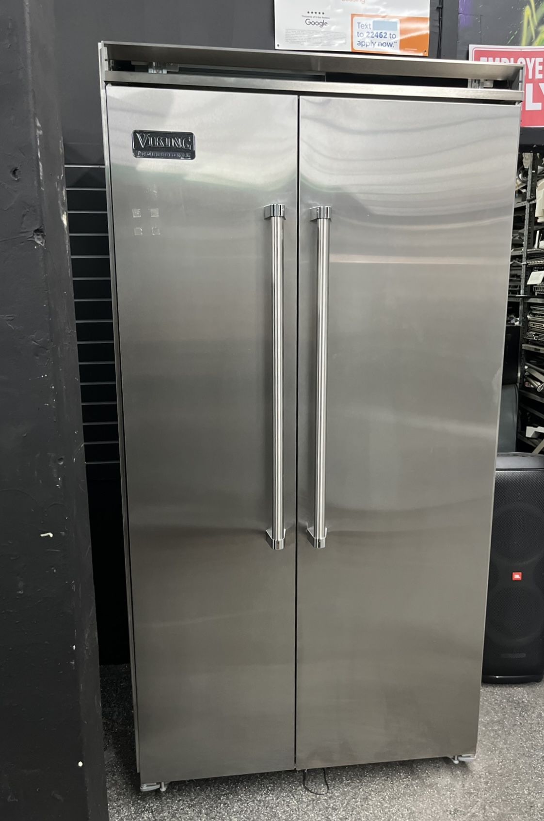 Viking Professional Side By Side Built In Stainless Steel Refrigerator 42” 