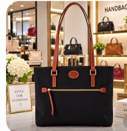Dooney & Bourke Black Nylon Tote Bag
