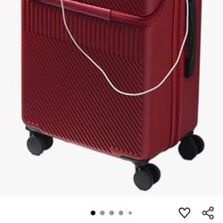 Carry-On Suitcase with USB Charging Port - Travel Luggage with Universal Wheels for Convenient Travel