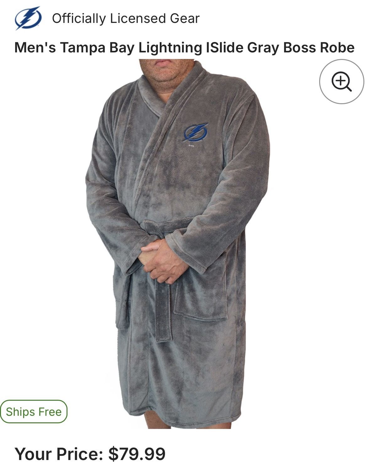 Tampa Bay Lightning Robe Size Small/Medium