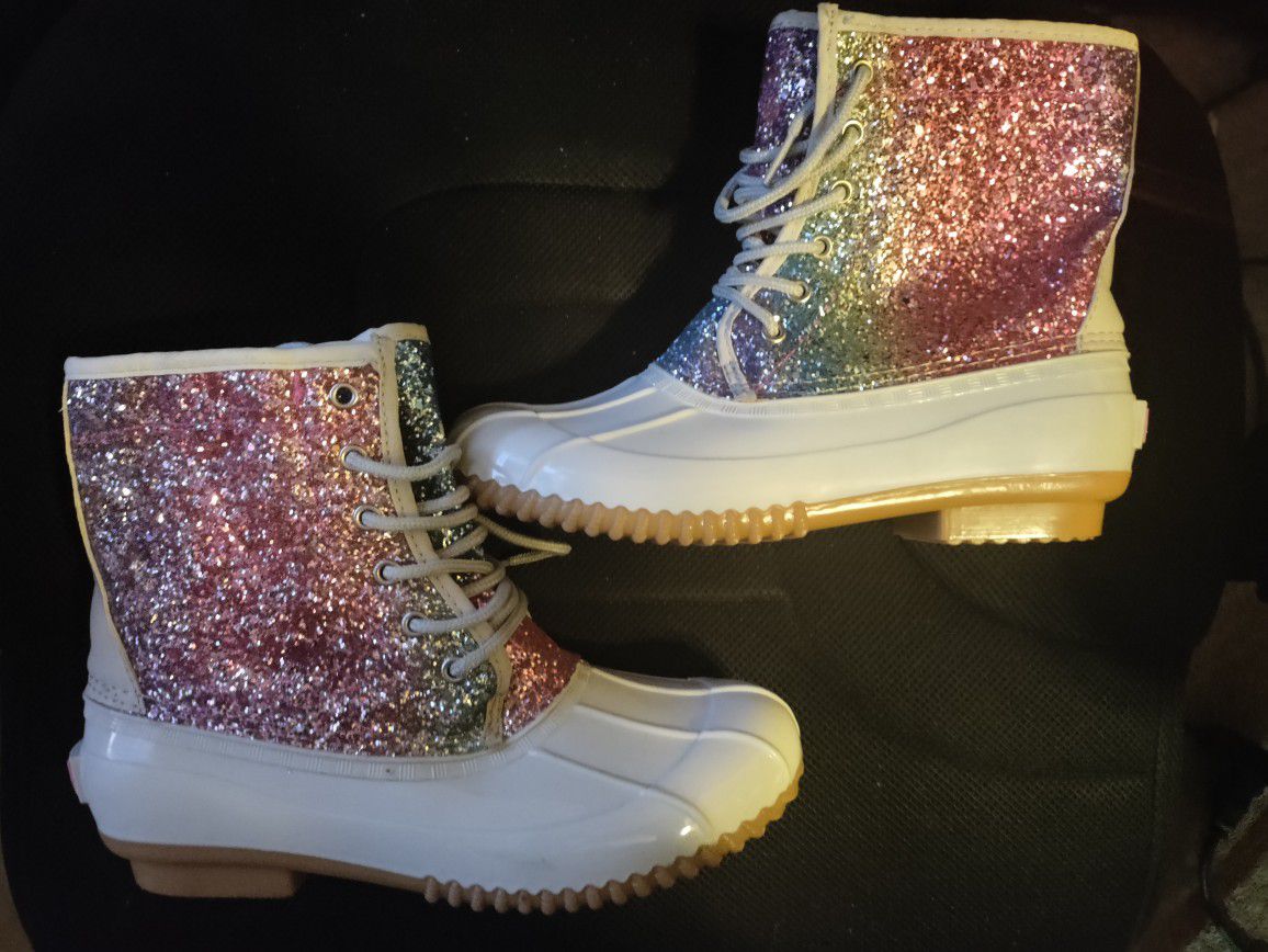 Rainbow Rain Boots 