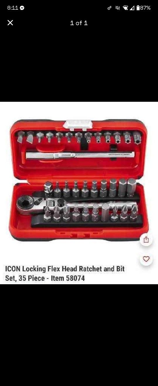 ICON ¼ INCH FLEX HEAD RATCHET 