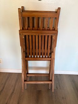 🌿 BEAUTIFUL SOLID TEAK FOLDING CHAIRS – $175 PER SET OF 2! 🌿