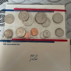 1981p and 1981d uncirculated set