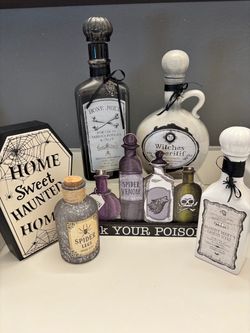 Halloween Poison Bottles Decor