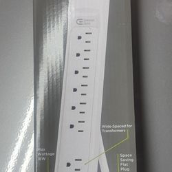 6 Ft Cord 7 Outlet Surge Protector USB-A and USB-C