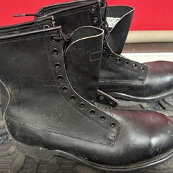 Military Surplus Safety Steel Toe Work Boots, Men’s 9.5 R