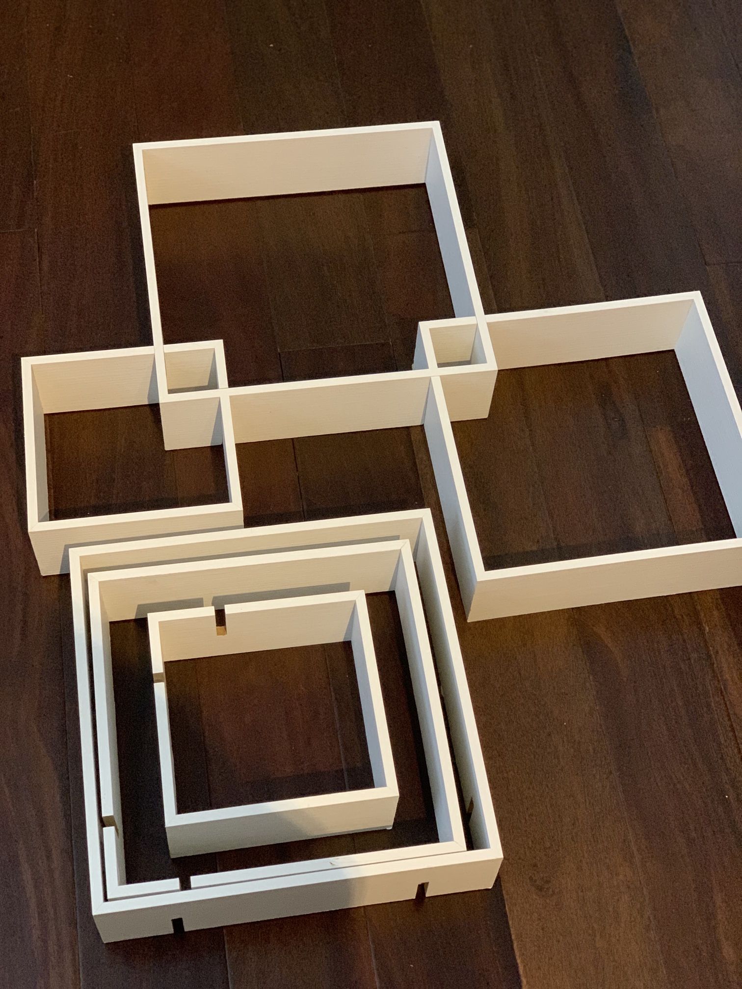 6 Intersecting Cubes Wall Shelves
