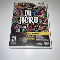 DJ Hero Nintendo Wii Video Game  Complete Preowned Condition Tested Working!!  
