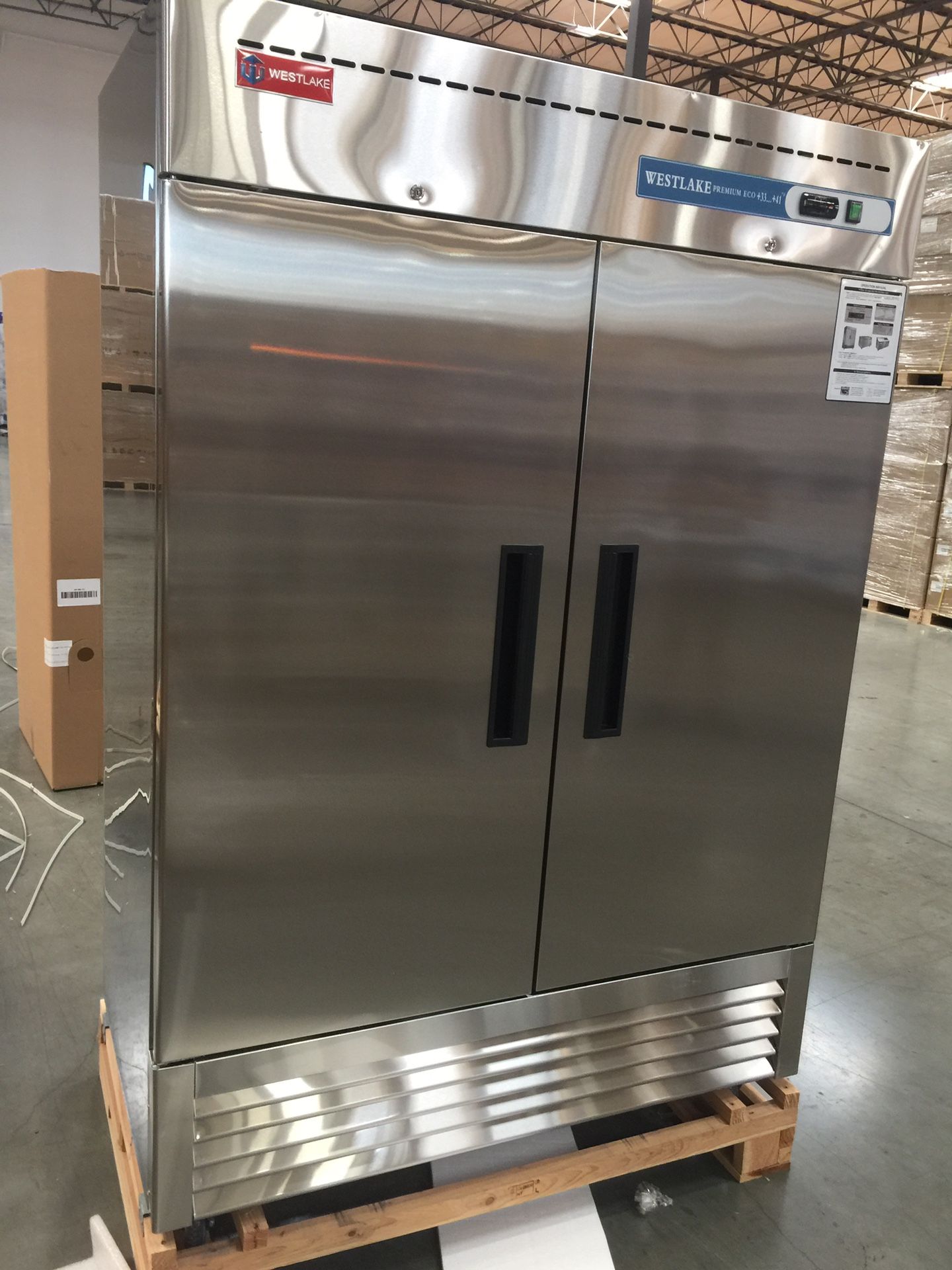 2 Door Stainless Steel Freezer Commercial Kitchen Freezer