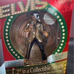 1996 Carlton Cards Musical Ornament Elvis 2nd In Series New In Box 