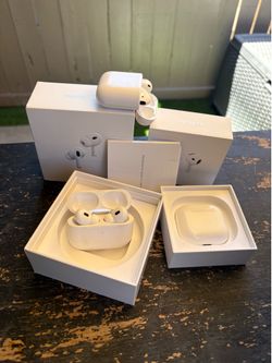 Ready to go Apple AirPods Pro 2 and Airpods 1, AirPods 4 case excellent condition.
