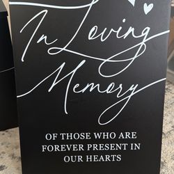 in loving memory sign for wedding 