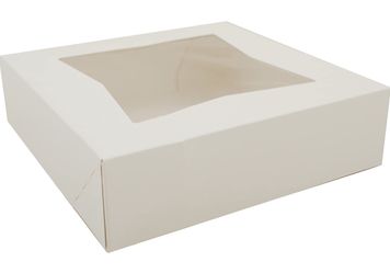 White Paperboard Window Bakery Box