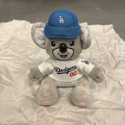 Los Angeles Dodgers Koala Plush Figure Gray White Blue LA Cap MLB Licensed