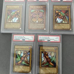 2002 Yu-Gi-Oh LOB Exodia Set – PSA Graded – All 5 Pieces! $300