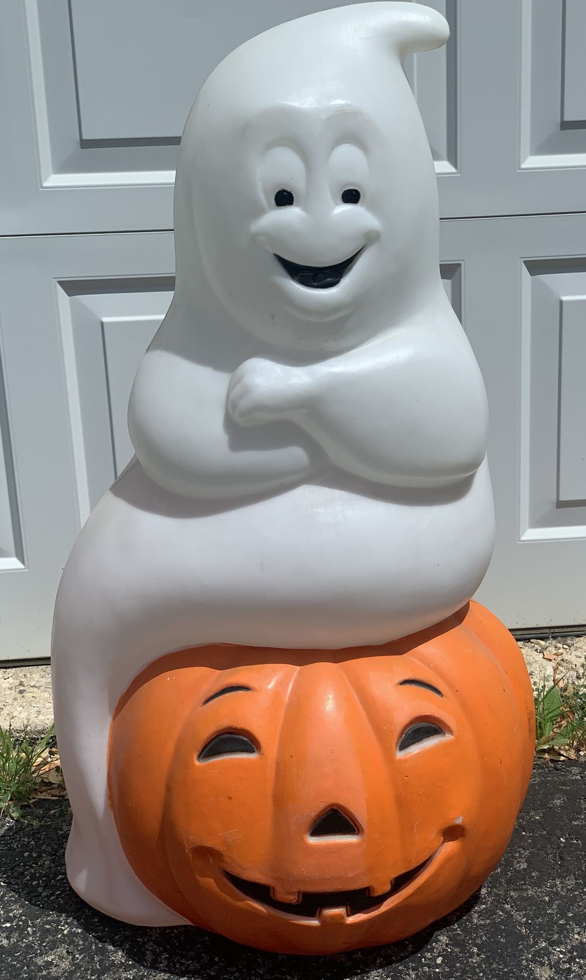 Vintage Empire Ghost On Pumpkin Blow Mold