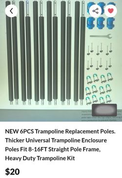 Trampoline poles
